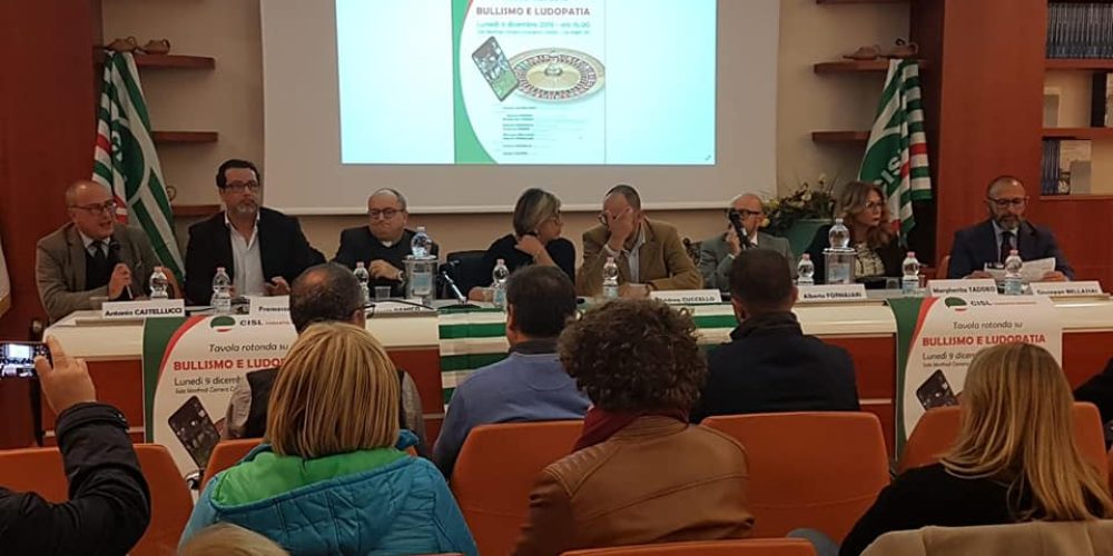 Bullismo e ludopatia: tavola rotonda della CISL Taranto Brindisi