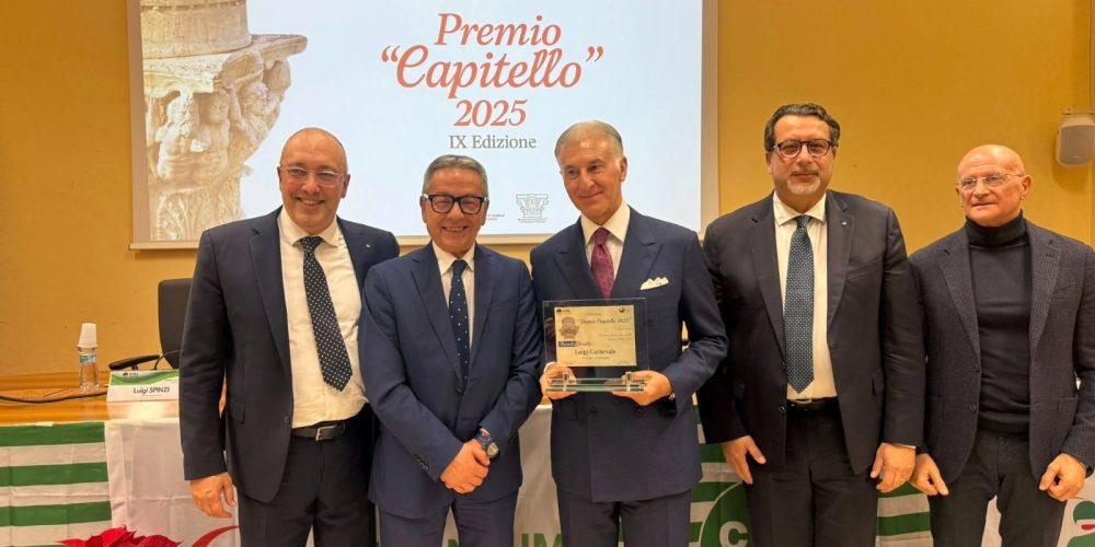E’ stato conferito ieri, al Prefetto di Brindisi Luigi Carnevale, il Premio Capitello 2025 – IX edizione